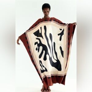 H&M‎ Limited Edition Printed Kaftan Dress (Rust red/Patterned) Sz XXL NWT